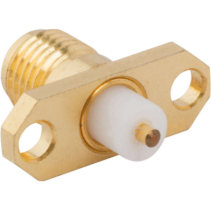 Amphenol RF 13214747 RF SMA Connector, Panel Mount Jack, 2Hole Flange