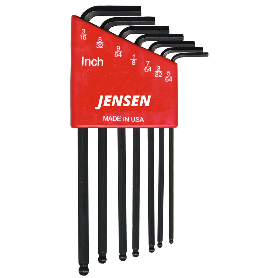 TestEquity: Techni-Pro 13297JENSEN Hex Key Set, 7 Piece, L-Ball