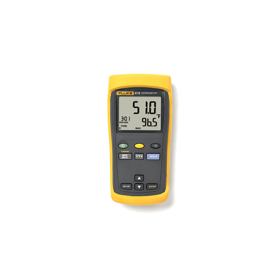 Fluke FLUKE-51-2 60HZ Handheld Digital Probe Thermometer, Single Input, 60HZ, Noise Rejection