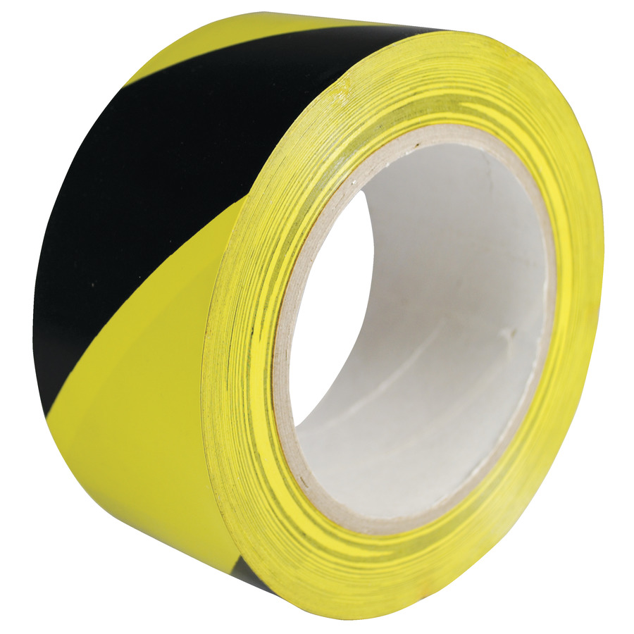 Techni-Pro 141-352 Floor Tape, 3"x36 Yds, 3" Core, 6 mil, Yellow/Black Stripe