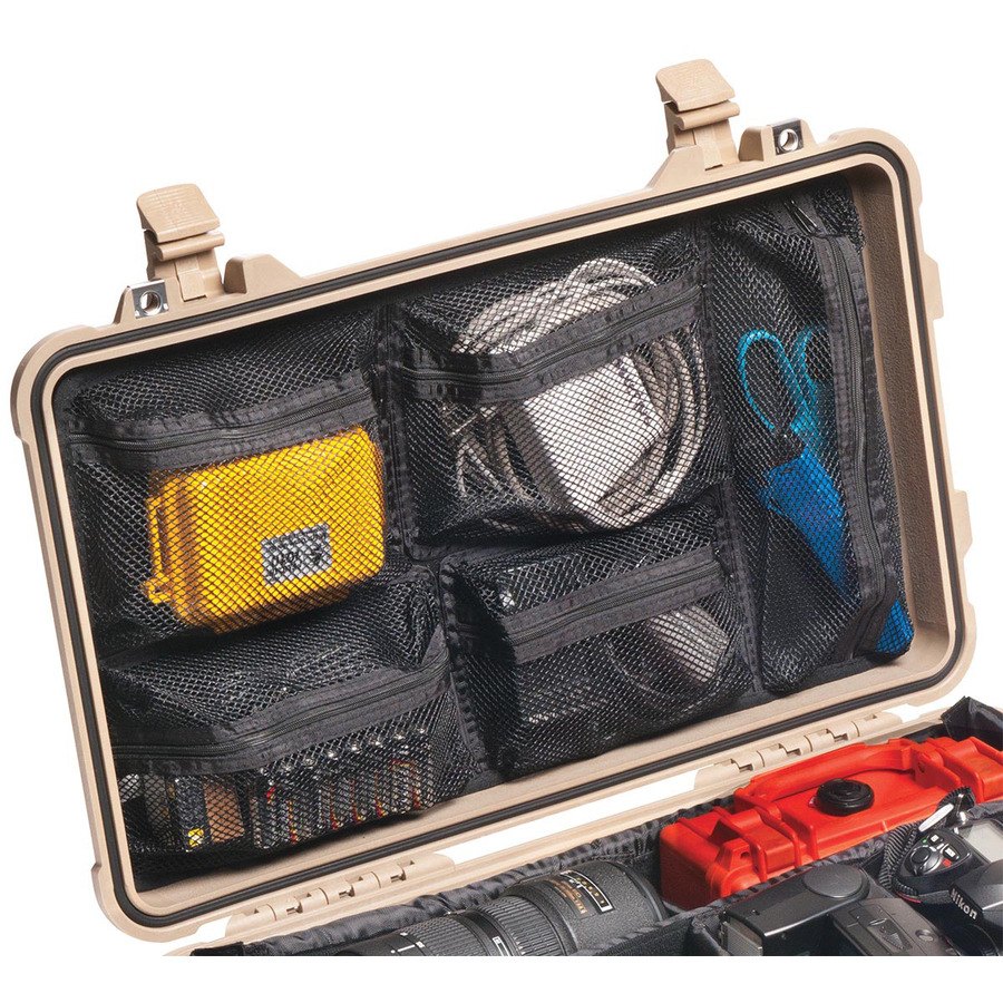 TestEquity: Pelican 1519 Lid Organizer, 5 Mesh Pockets, Simulated