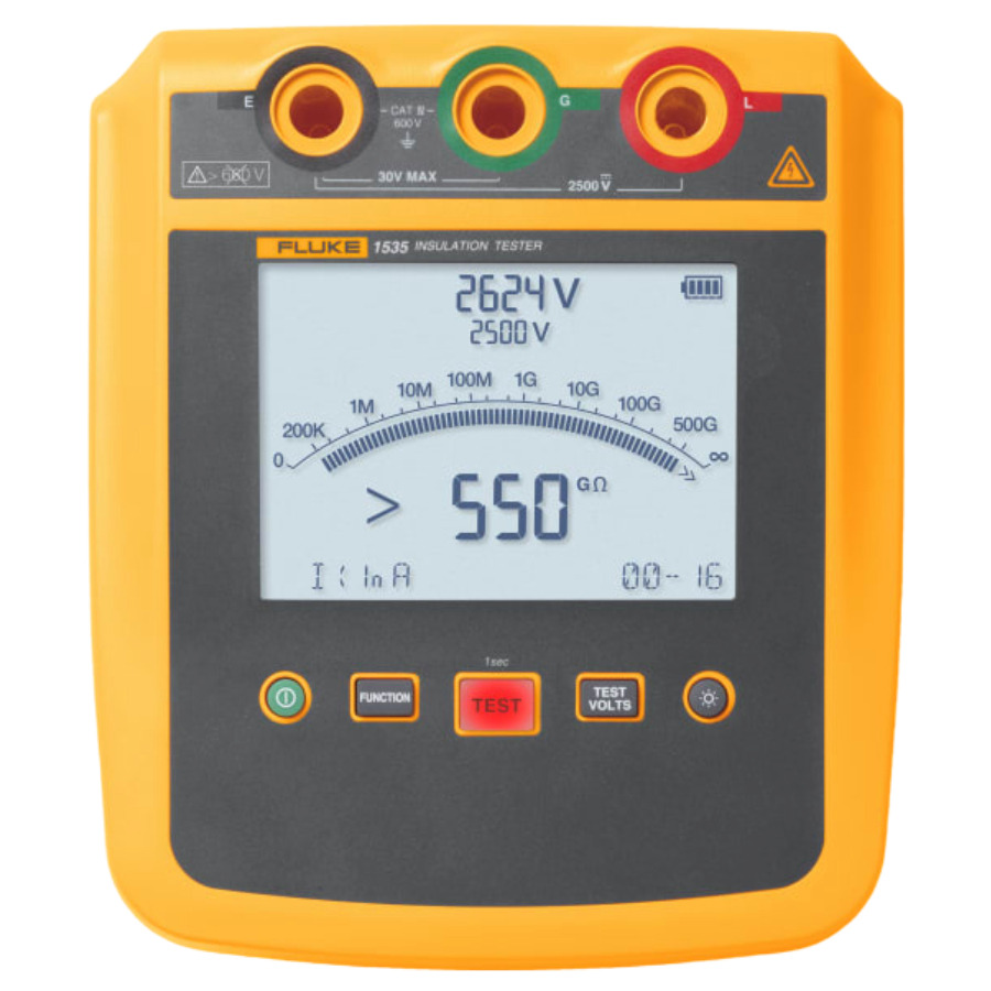 米・雑穀・粉類 fluke@ TestEquity: Fluke FLUKE-1535 Insulation Tester, 2500 V, CAT4 / 600