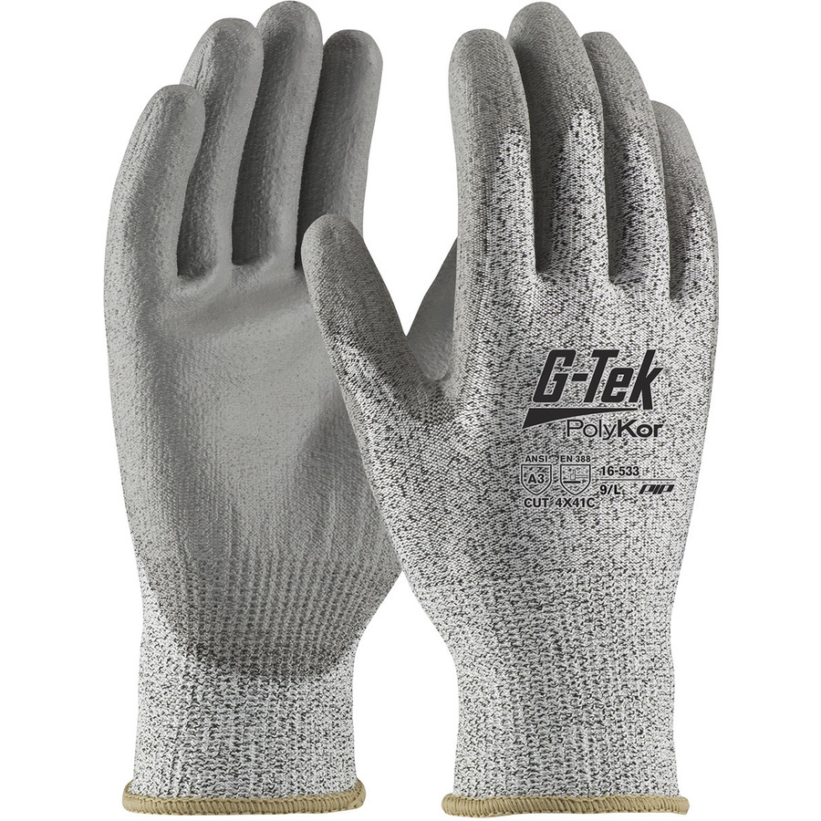 TestEquity: G-Tek 16-560/XL Gloves, Polyurethane, Flat Grip