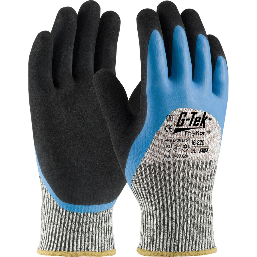 TestEquity: G-Tek 16-820/L Gloves, Latex, Double-Dip, MicroSurface
