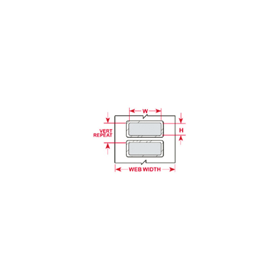 Brady THT-23-428-2 Brady Thermal Transfer Label Printable 2"x1" 2000/Roll