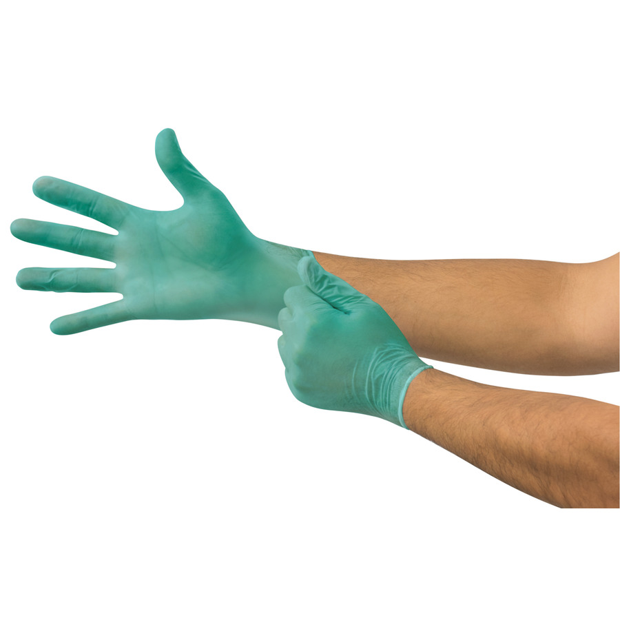 MICROFLEX 163332 Gloves, AloeFlex, Powder Free, Green, Small, 100/Bx, Aloe Flex V51 Series