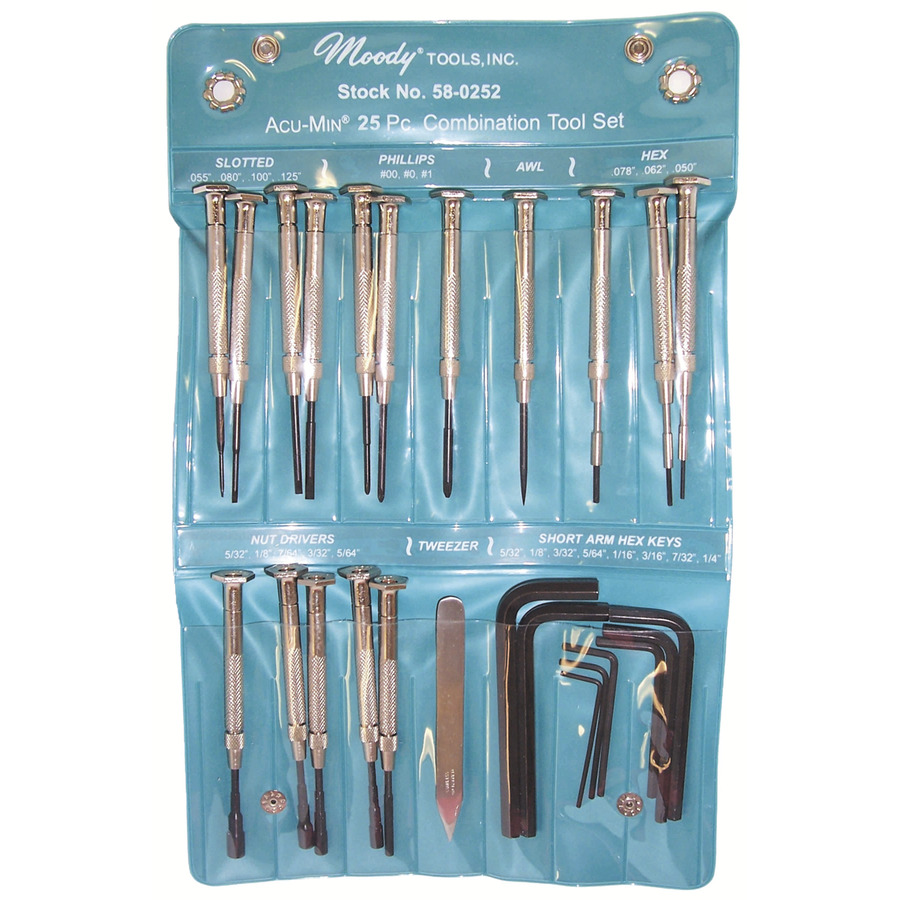 Moody 58-0252 Mini Combination Tool Set 16 Handles 25 Pc