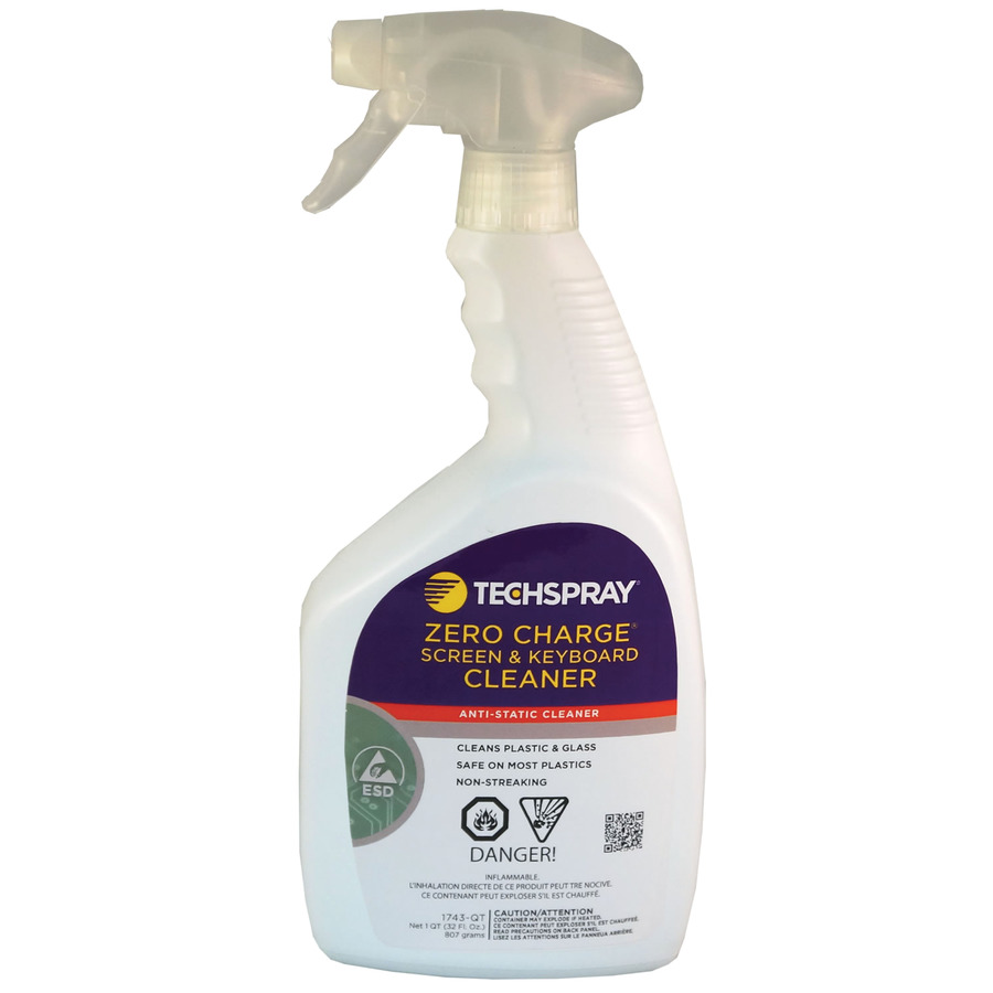 Techspray 1743QT Zero Charge Screen & Keyboard Cleaner, 1 qt