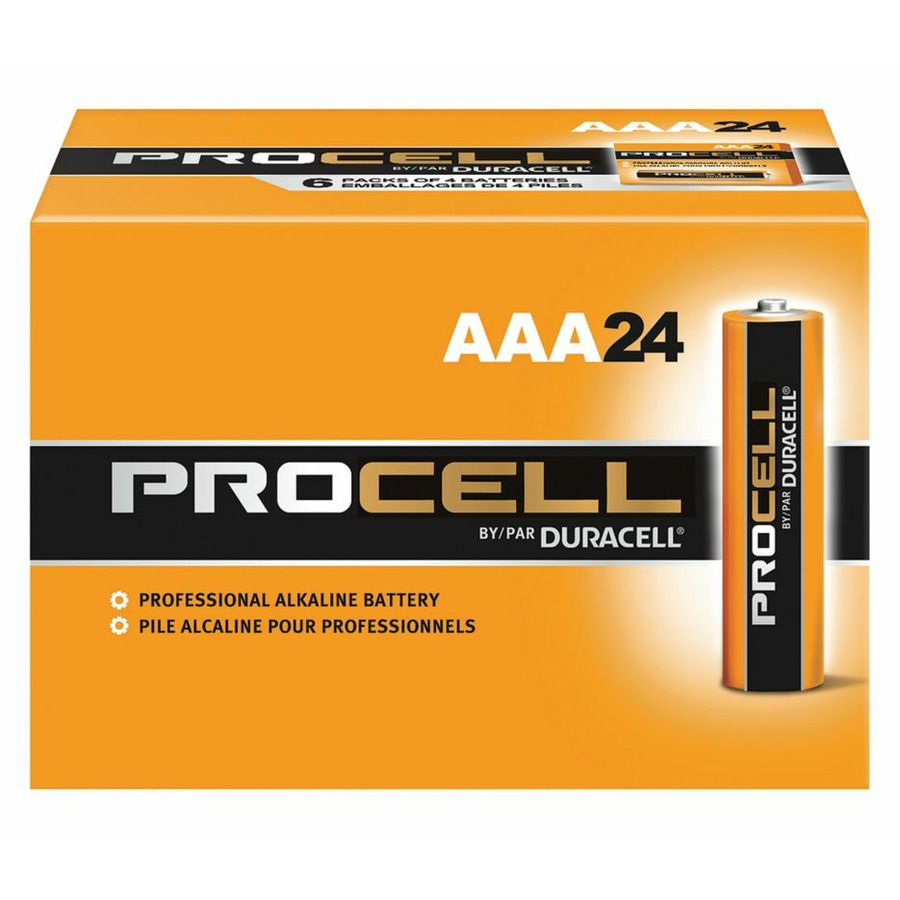 Duracell PC2400 Alkaline Battery, AAA, 1.5V, Procell Series