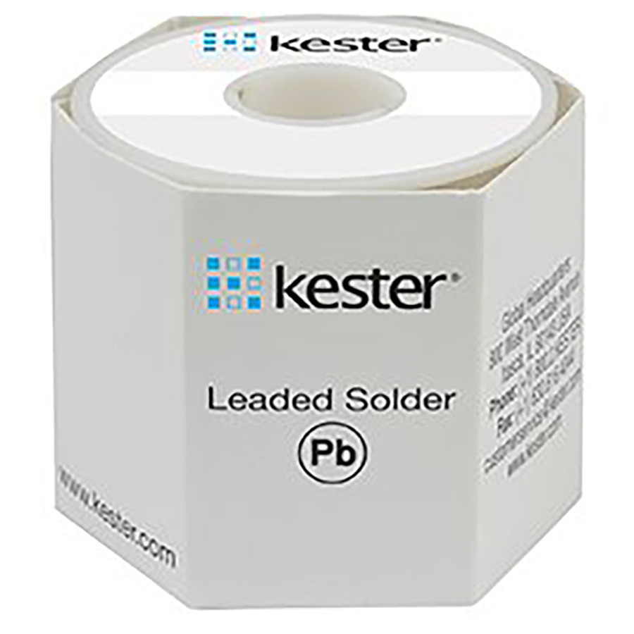 Kester 1863370081 Solder Wire, Leaded, Solid, Sn63/Pb37, 0.081" Dia