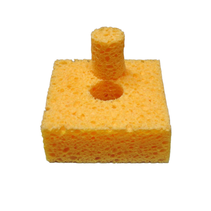 SIR Sponges S35WH-P10 Soldering Sponge, 2.6" x 2.6" x 1", Knockout hole