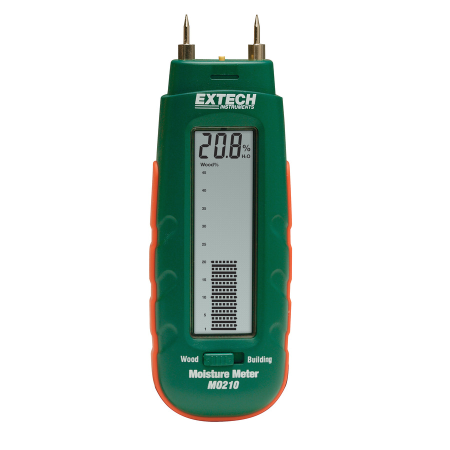 Extech MO210 Moisture Meter, Dual Measurement Scale, w/Barograph, Compact, Wood & Porous Materials