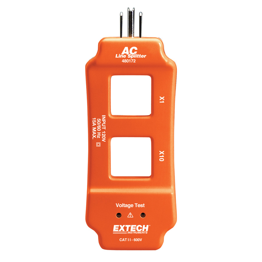 Extech 480172 AC Line Splitter, for Clamp Meters, Measure AC Current, 2/3 Wire Power Cord