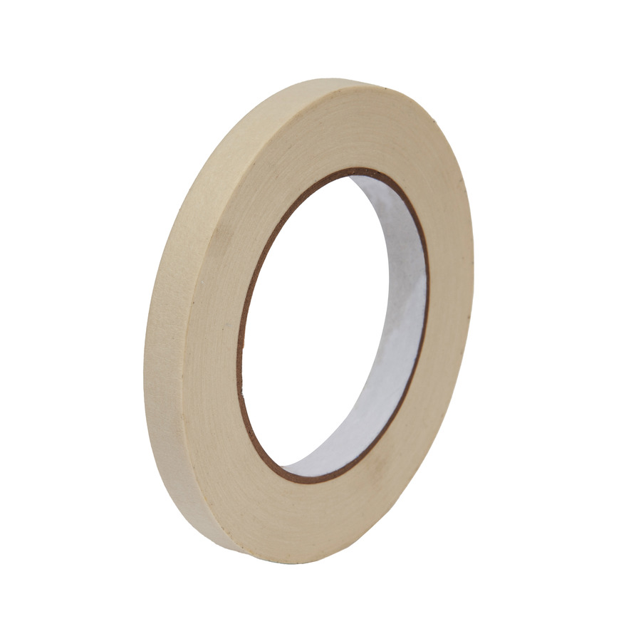 Techni-Pro 182-312 Masking Tape, 1/2"x60 Yds, 3" Core, 6.3 mil, Tan