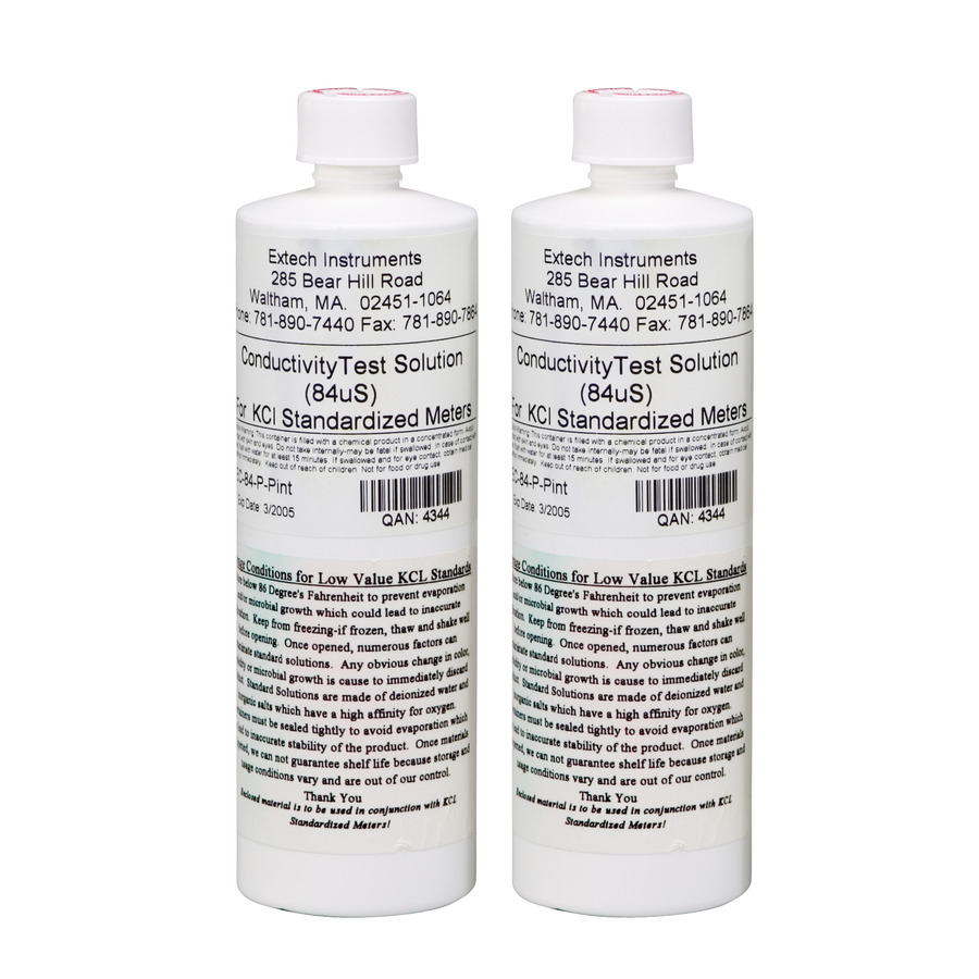 Extech EC-84-P Conductivity Standard Calibration Solution, 2 Bottles, 84 microseconds