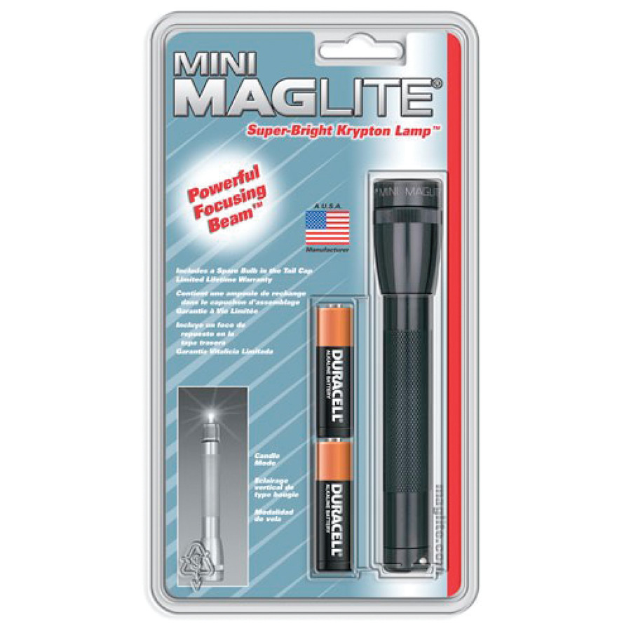 Maglite M2A016 Maglite Mini Incandescent Flashlight, 2-Cell AA