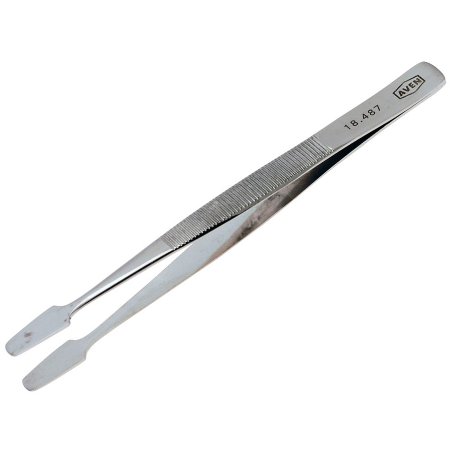 たにー TestEquity: Aven 18487 Tweezers, 400 Stainless Steel, Spade, 4-3/8