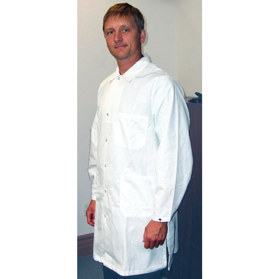 Tech Wear 371ACQ ESD-Safe Lab Coat, White, Size 2X Large