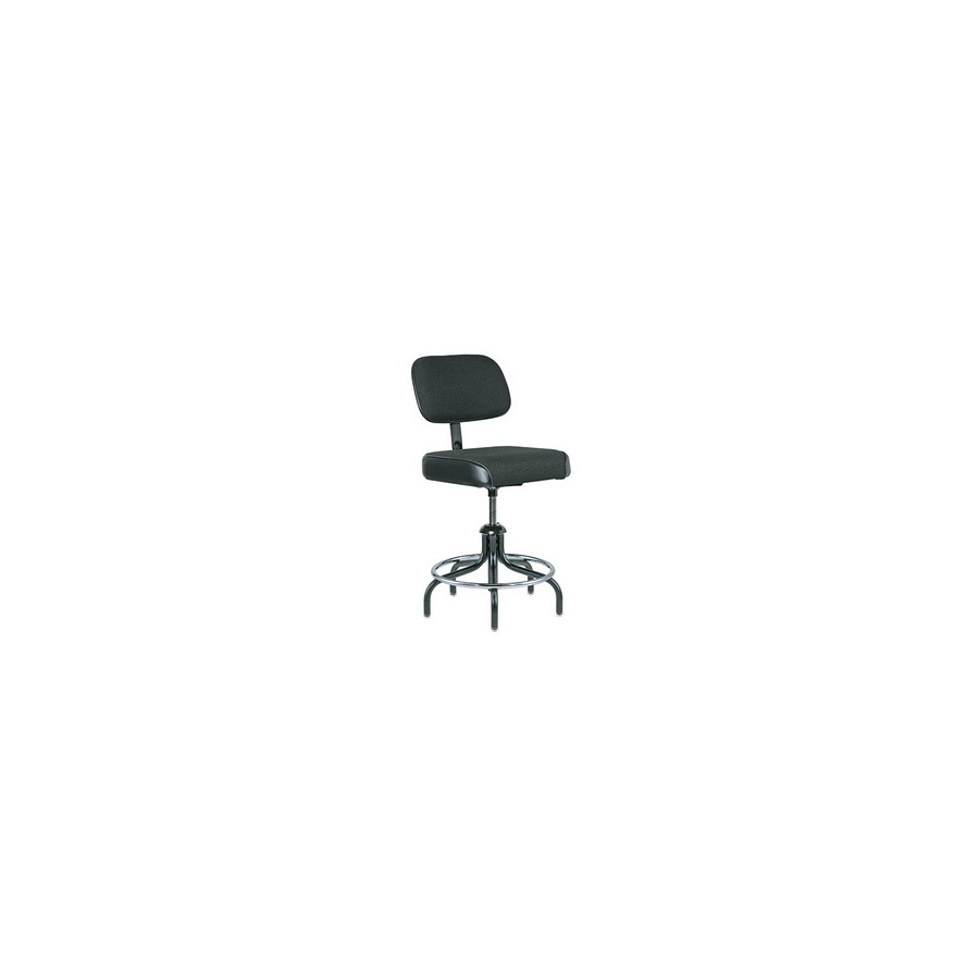 Bevco 2300/5 Bevco Evanston Upholstered Chair, Adjustable Back, 5-Legged Tubular Steel Base, Plastic Glides, 19"-26" Seat Height Adj., 300lb Weight Capacity, 12yr Warranty