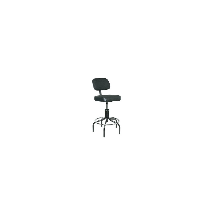 Bevco 2700/5 Bevco Evanston Upholstered Chair, Adjustable Back, 5-Legged Tubular Steel Base w/Welded Footring, Plastic Glides, 24"-31" Seat Height Adj., 300lb Weight Capacity, 12yr Warranty