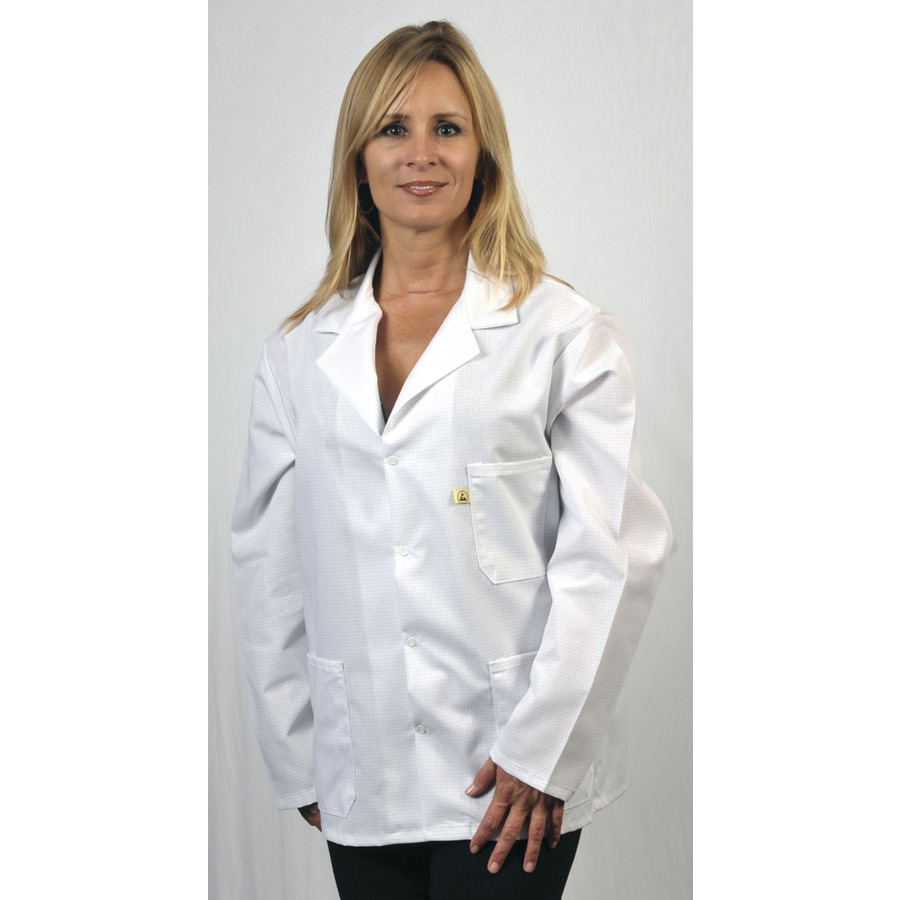 Tech Wear 361ACQXXXLWHITE ESD-Safe Jacket, White, 3X-Large