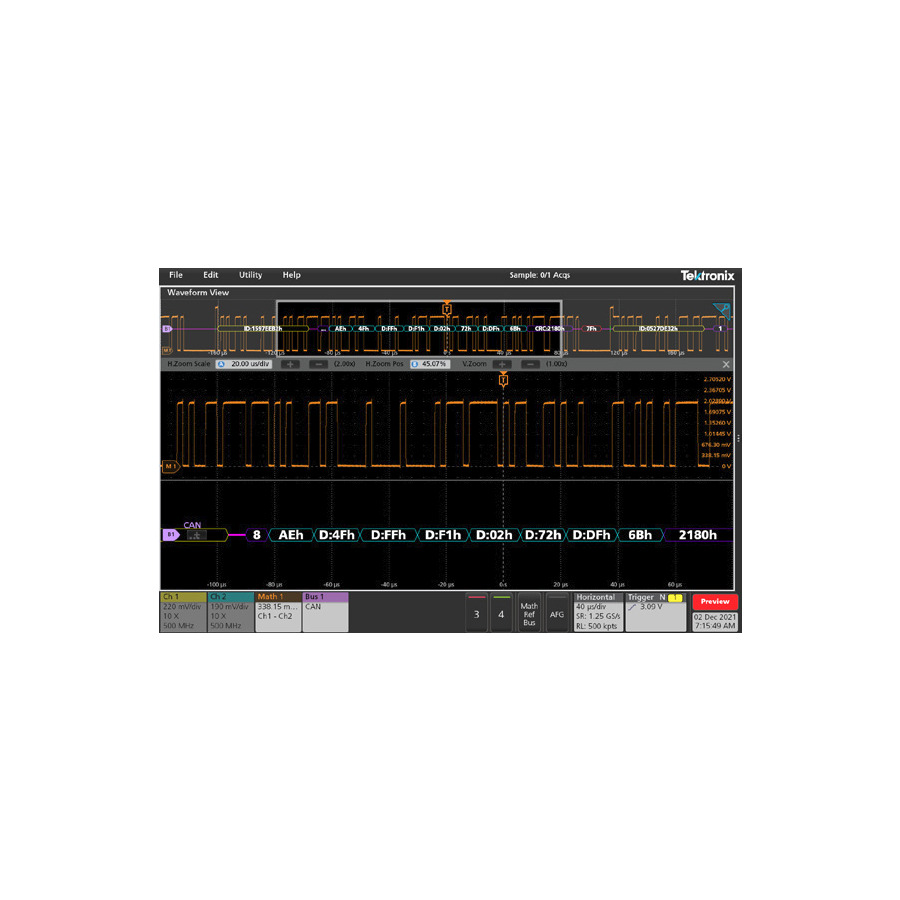 Tektronix 2-SERIAL Serial Trigger and Analysis Option, I2S/RS232/LIN, 2 Series MSO