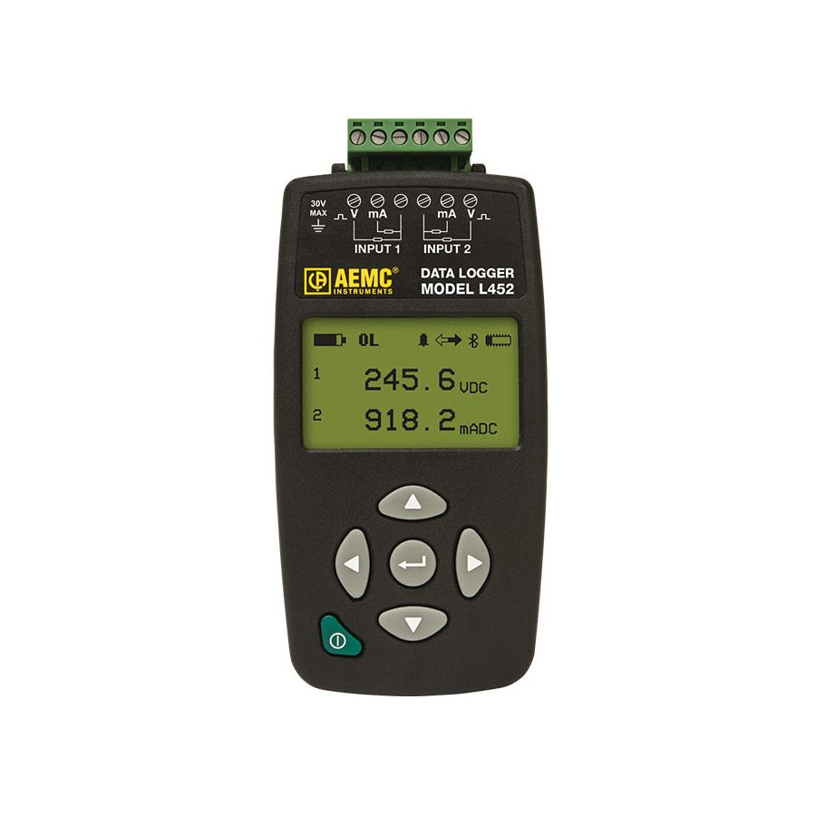 AEMC Instruments L452 Data Logger, Two Channel, DC Voltage and Current, L450 Series