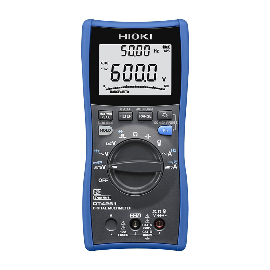 TestEquity: Hioki DT4261 Digital Multimeter, DT4200 Series