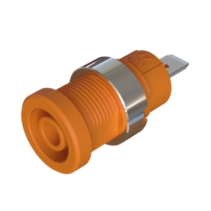 Cal Test Electronics CT4397-08-3 Sheathed Jack, 4mm, 4.8mm, Panel
