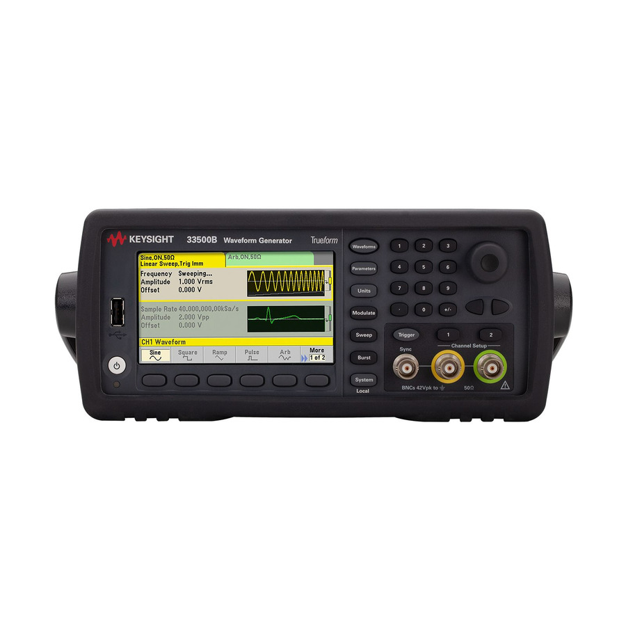 Keysight 33519B Waveform/Function Generator, 1 CH, 30 MHz, LAN, GPIB, USB, 33500B Series