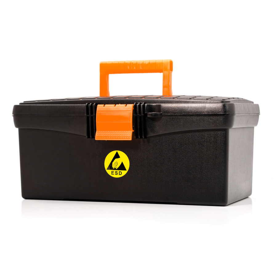Botron B0948 ESD-Safe Tool Box with Lift-Out Tray, 13.7” L x 7.08“ W x 5.9” H