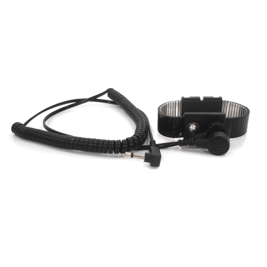 Botron B9488 Dual Wire Metal Wrist Strap with 6' Coil Cord