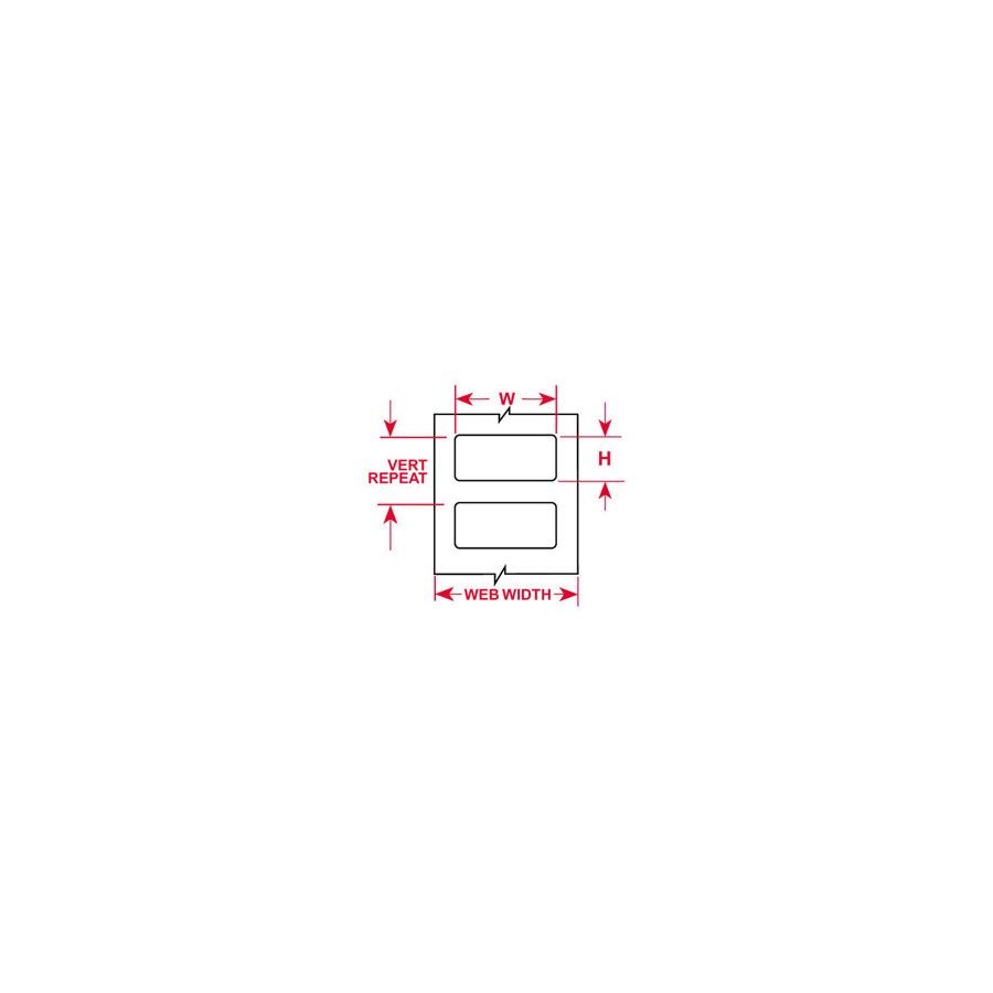 Brady THT-20-424-1 Label 3"x5" White Matte Finish