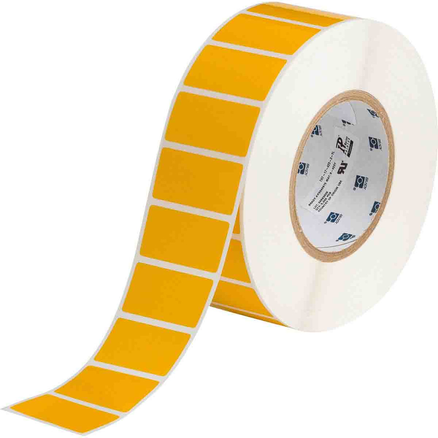 Brady THT-17-423-3-YL Glossy Yellow Label Thermal Transfer, 3" Core