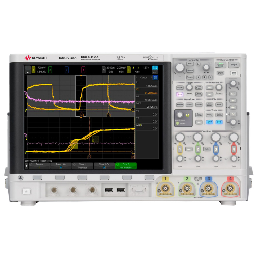 Keysight DSOX4054A Digital Oscilloscope, 500 MHz, 4 Channel, 5 GS/s, 4 Mpts, 4000X Series