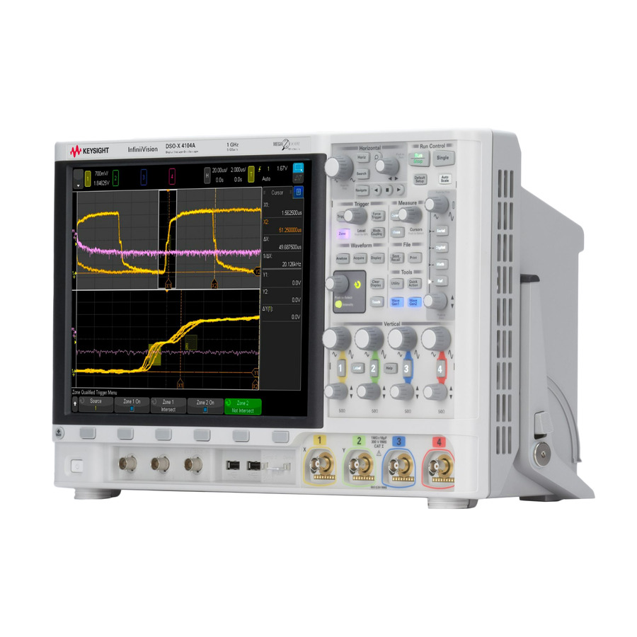 Keysight DSOX4104A Digital Oscilloscope, 1 GHz, 4 Channel, 5 GS/s, 4 Mpts, 4000X Series