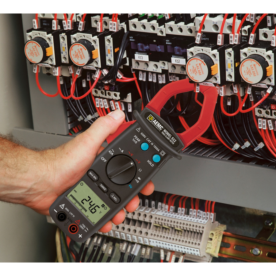 AEMC Instruments 512 Clamp-on Meter (TRMS, 1000AAC, 750VAC/1000VDC, Hz, Ohms, Continuity)