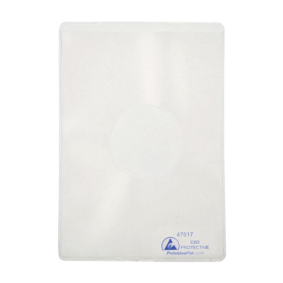 Protektive Pak 47517 ESD Document Holder, Static Dissipative, 4-1/2 in x 6-1/2 in, 25/Pk