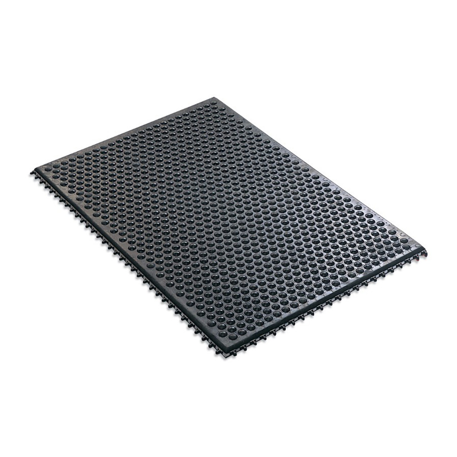 Desco 40931 Floor Mat, Statfree I Interlocking, Ergonomic, Conductive, Black, 0.625" X 36" X 48"