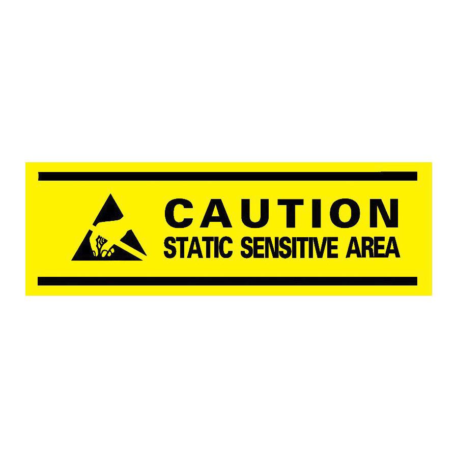 Desco 81800 Caution Static Sensitive Area Aisle Marking Tape, 3" x 54'