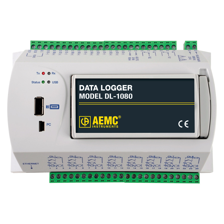 AEMC Instruments DL-1080 Data Logger Model DL-1080 (8 Analog to 8 Digital Channel, No Display)