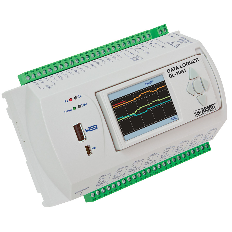 AEMC Instruments DL-1081 Data Logger Model DL-1081 (8 Analog to 8 Digital Channel, Display)