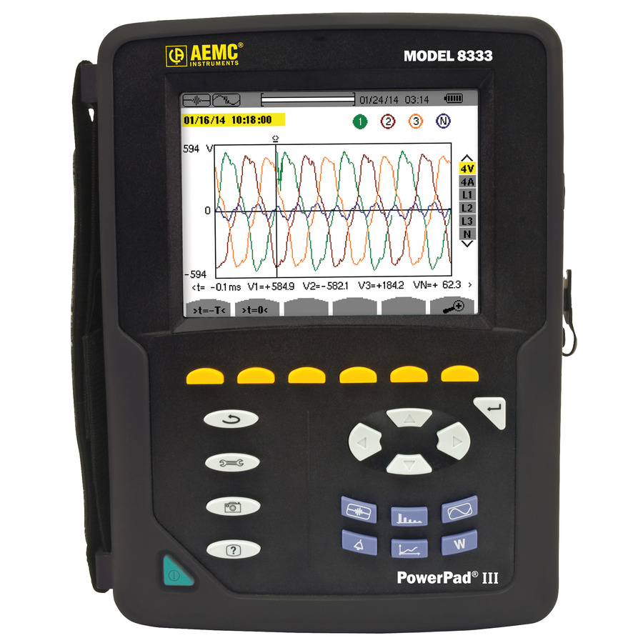 AEMC Instruments 8333 PowerPad III (No Probes) Replacement for Model 3945-B Series