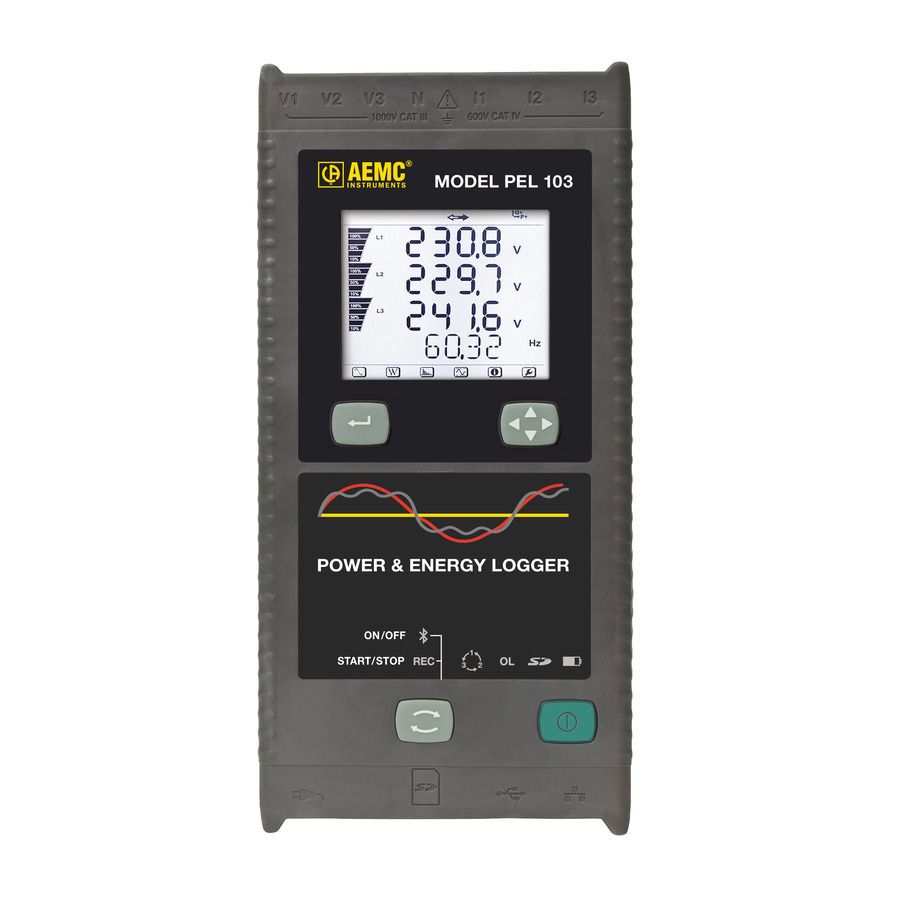 AEMC Instruments PEL 103 - w/o sensors Power & Energy Logger Model PEL 103 (w/LCD, No Sensors) ETL