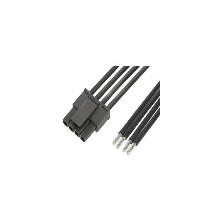 Molex 214751-1041 DC Power Cords Micro-Fit 3.0 Sr R-S 4 Circuit, 150 mm, Sn