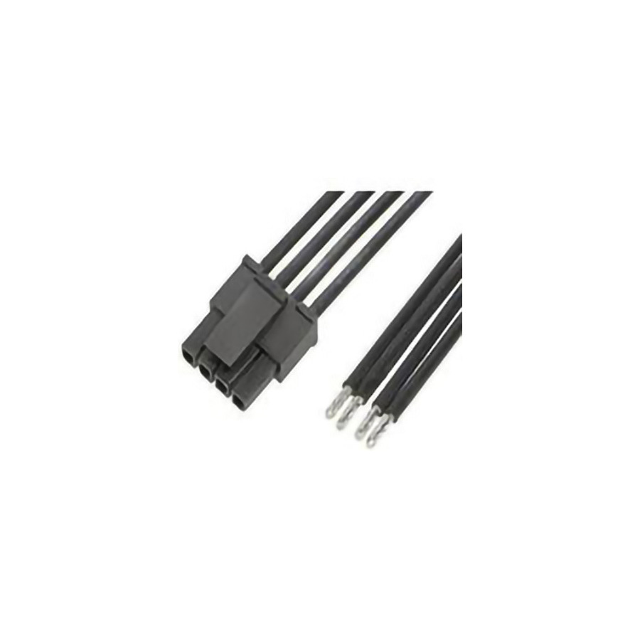 Molex 214751-1043 DC Power Cords Micro-Fit 3.0 Sr R-S 4 Circuit, 600 mm, Sn