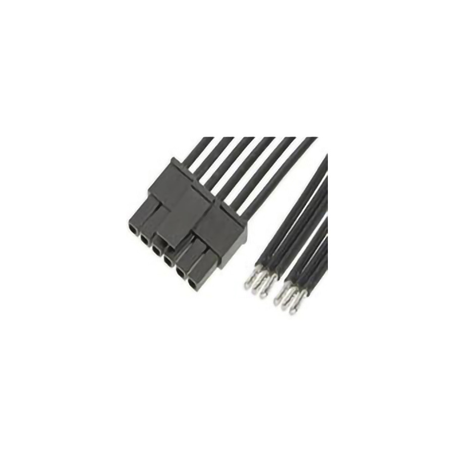 Molex 214751-1062 DC Power Cords Micro-Fit 3.0 Sr R-S 6 Circuit, 300 mm, Sn