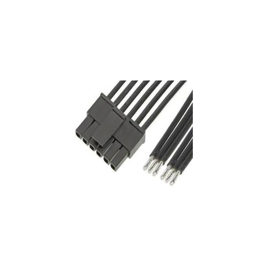 Molex 214751-1063 DC Power Cords Micro-Fit 3.0 Sr R-S 6 Circuit, 600 mm, Sn