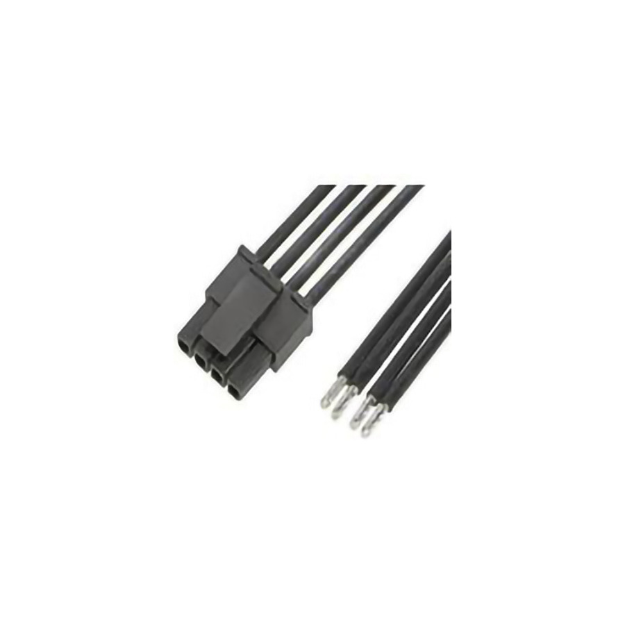 Molex 214751-2042 DC Power Cords Micro-Fit 3.0 Sr R-S 4 Circuit, 300 mm, Au