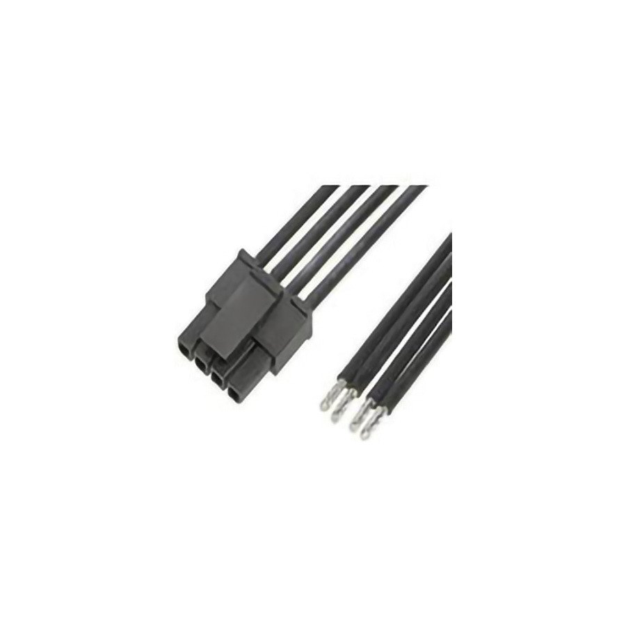 Molex 214751-2043 DC Power Cords Micro-Fit 3.0 Sr R-S 4 Circuit, 600 mm, Au